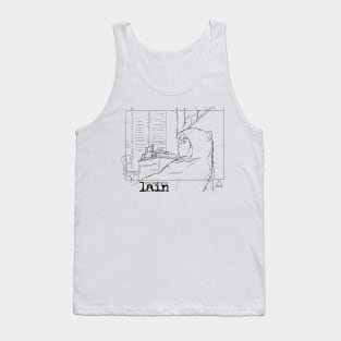 Lain bear suit Sketch Tank Top